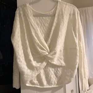 White Knot Detail Sweater